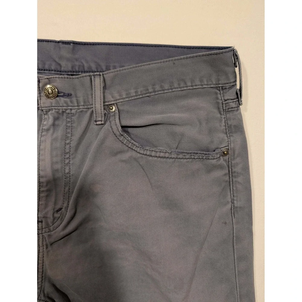 Levis 508 Regular Taper‎ Mens Grey Cotton Twill Pants 34x32